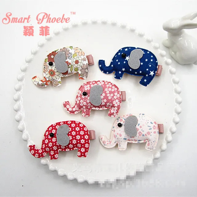 Boutique 20pcs Fashion Cute Floral Elephant Hairpins Solid Kawaii Cartoon Animal Hair Clips Princess Headwear Hair Accessories