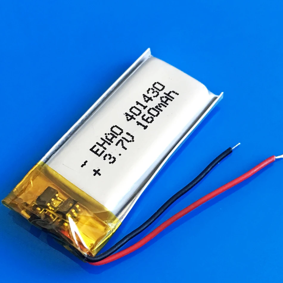 5 szt. 3.7V 160mAh 401430 litowo-polimerowa Lipo akumulator do MP3 GPS zestaw słuchawkowy Bluetooth kamera z długopisem wideo 4x14x30mm