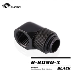 BYKSKI G1/4'' 90 Degree Rotary Compression Fitting / Brass accessories of water cooling Adaptors Copper Metal Connector B-RD90-X