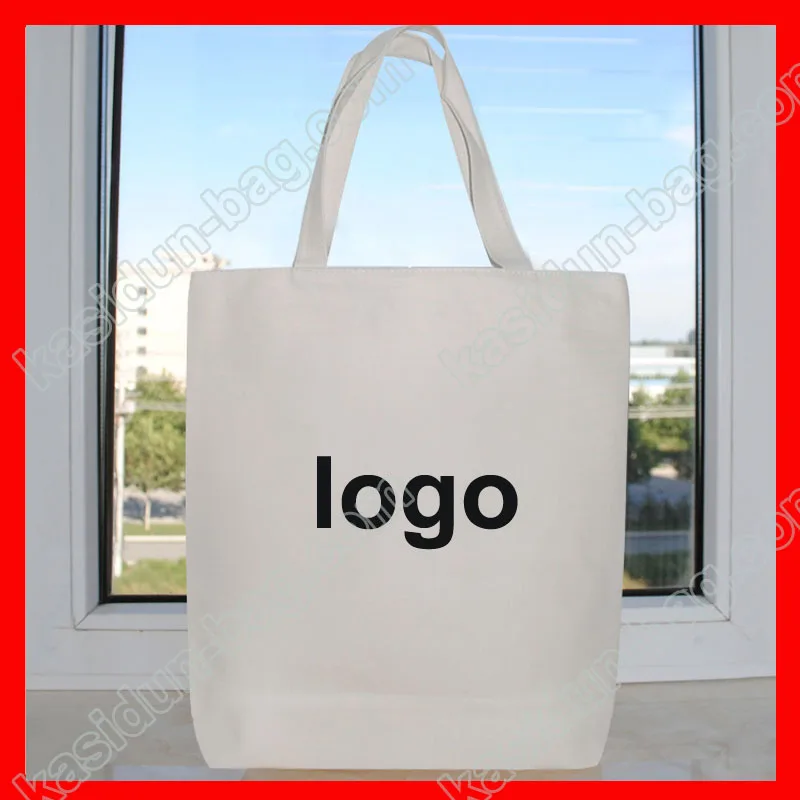 200Pcs  Size 35x40cm Custom Cotton Tote Bags with My Business Logo Printed