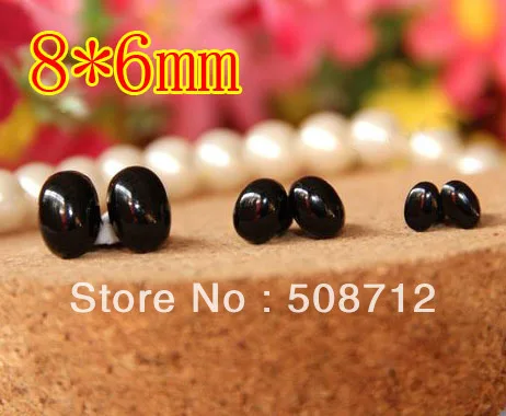 

Free shipping!!!!200pairs Oval Plastic Safety Noses, Buttons with plastic Washers 8*6mm