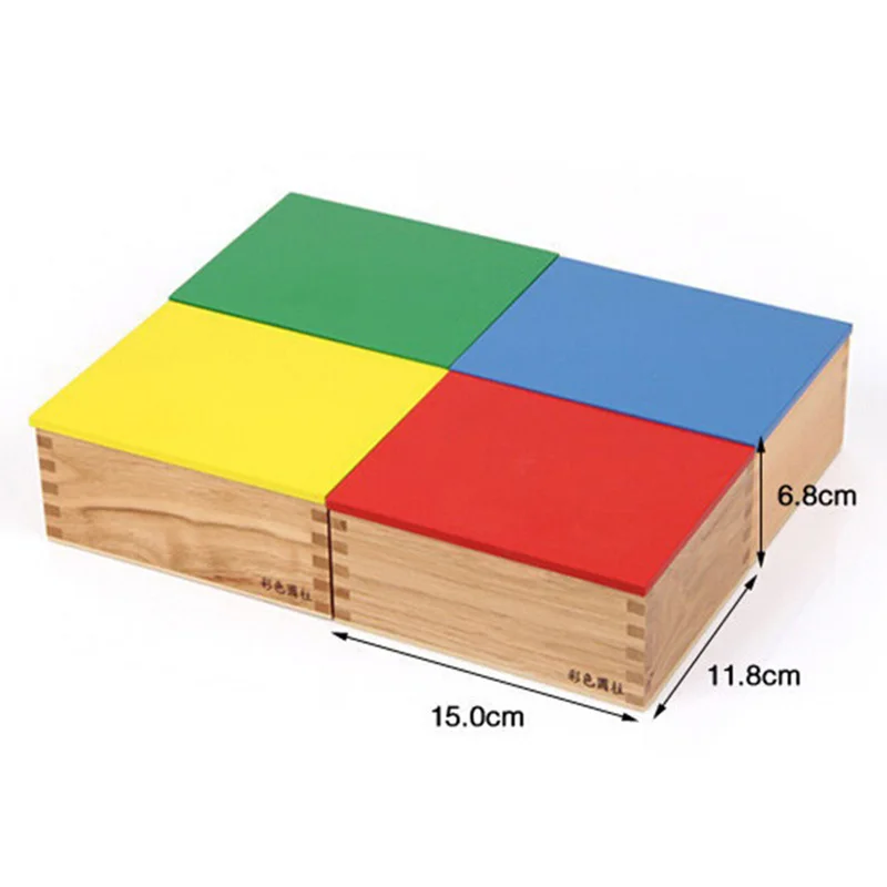 Baby Toy Learning Educational Toys  Knobless Cylinders Montessori Wooden 4 Sets of 10 Cylinders Great Gift for Children