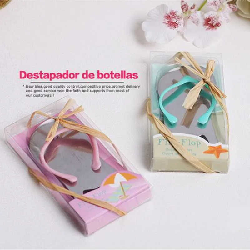 

Pop the Top' Flip Flop Bottle Opener Wedding Favors Gift bule color 100pcs