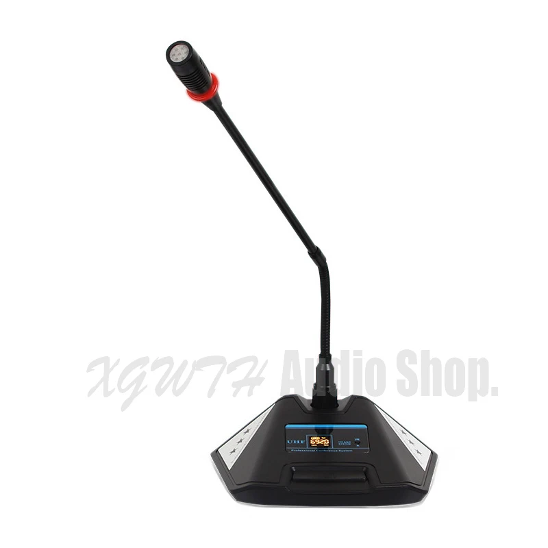 Audio 8 Desktop Wireless Digital Gooseneck Conference Meeting Room Radio Microphone System 8 Table Mic Unit Profession