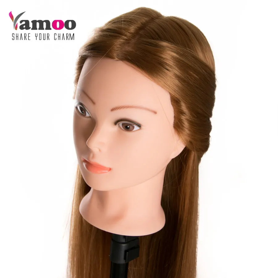 training head 40% natural Hair Hairdressing Mannequin Training Head teaching head