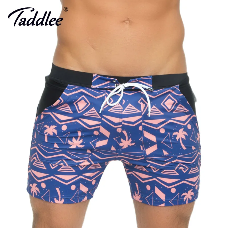 Taddlee degli uomini di Marca di Costumi Da Bagno Costumi Da Bagno Swim Boxer Tronchi Più Il Grande Formato XXL Consiglio Beach shorts di Base di Nuoto Surf shorts nuovo