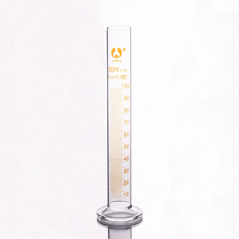 

BOMEX High borosilicate glass measuring cylinder, Capacity 100mL, Graduated Glass Laboratory Cylinder, Borosilicate glass