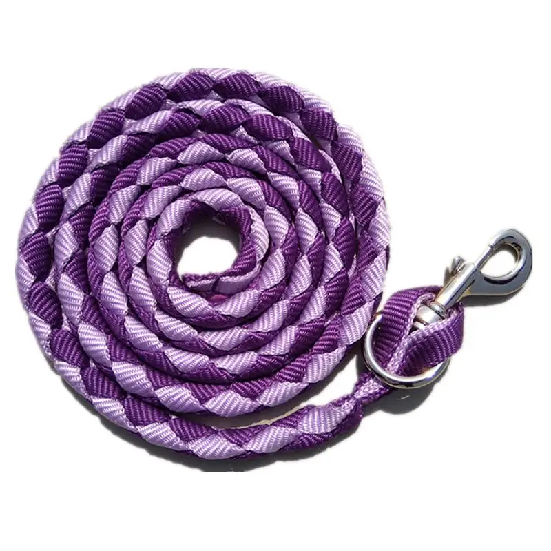 2 Meter Rood Violet Pp Singels Paard Lood Touw Metalen Snap Huisdier Trekkabel