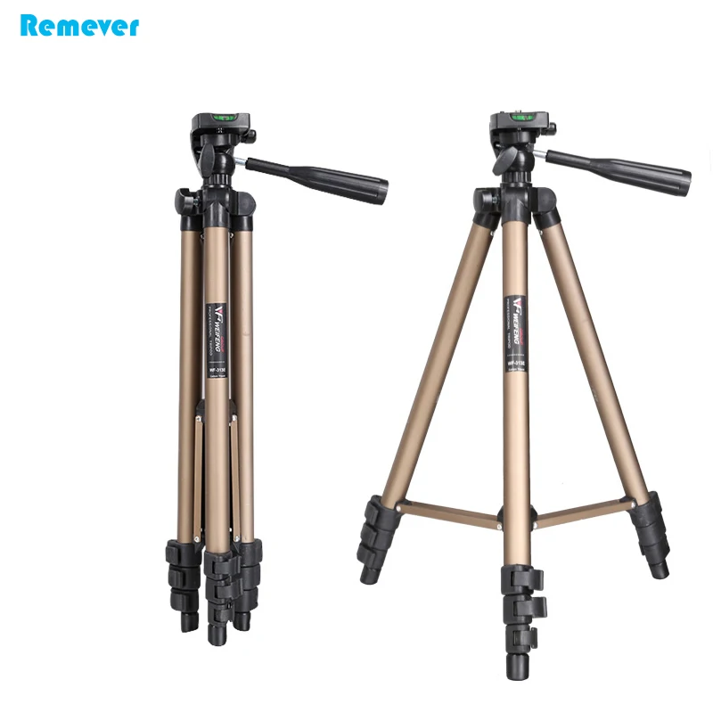 Aluminum Alloy Lightweight Tripod with Pan Head for Nikon Sony Canon DSLR Cameras Stands with Clip Holder for Mobile Phones