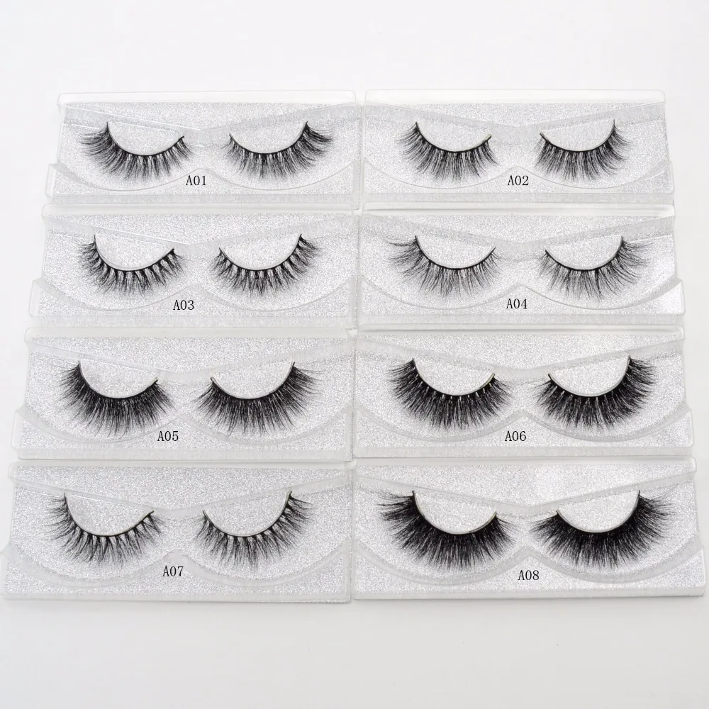 Free DHL 100pairs Visofree Eyelashes Mink False Eyelashes Handmade Mink Collection 3D Dramatic Lashes 34 Style Glitter Packaging