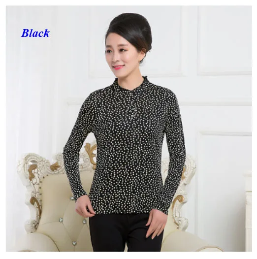 New arrival pure silk knitted ruffled round neck T shirt women,100% silk fashionable long-sleeve print lady T-shirt