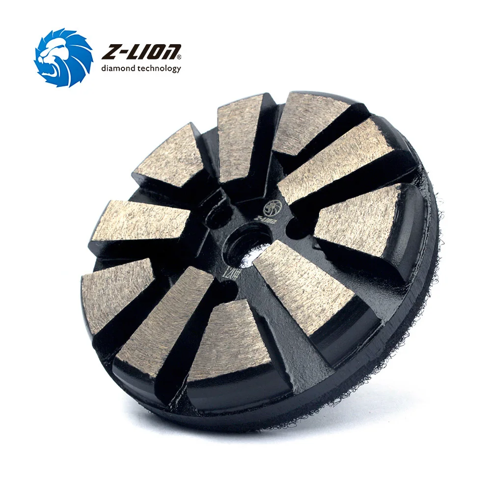 Z-LION 3 "betonu diamentowe podkładka do szlifowania 10 segmentów klej Metal Bond podłodze szlifowanie tarcza do polerowania Grit 60 120 ściernica diamentowa