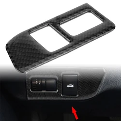 1pc Black Trunk Switch Button Frame Cover Carbon Fiber Decorative Frame Accessory Part Fit For Toyota 86 Subaru BRZ Scion FRS