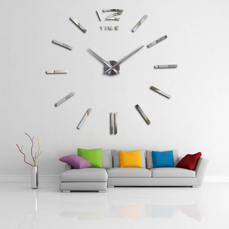 special offer 3d big acrylic mirror wall clock brief diy quartz watch still life clocks home decoration living room stickers