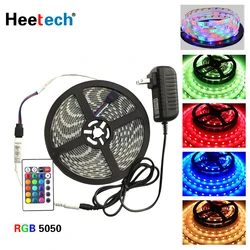 DC 12V RGB LED Strip Light 5050 5M LED Light Waterproof Flexible Diode Ribbon Tape Warm White/Blue/Green/Red Strip Living room