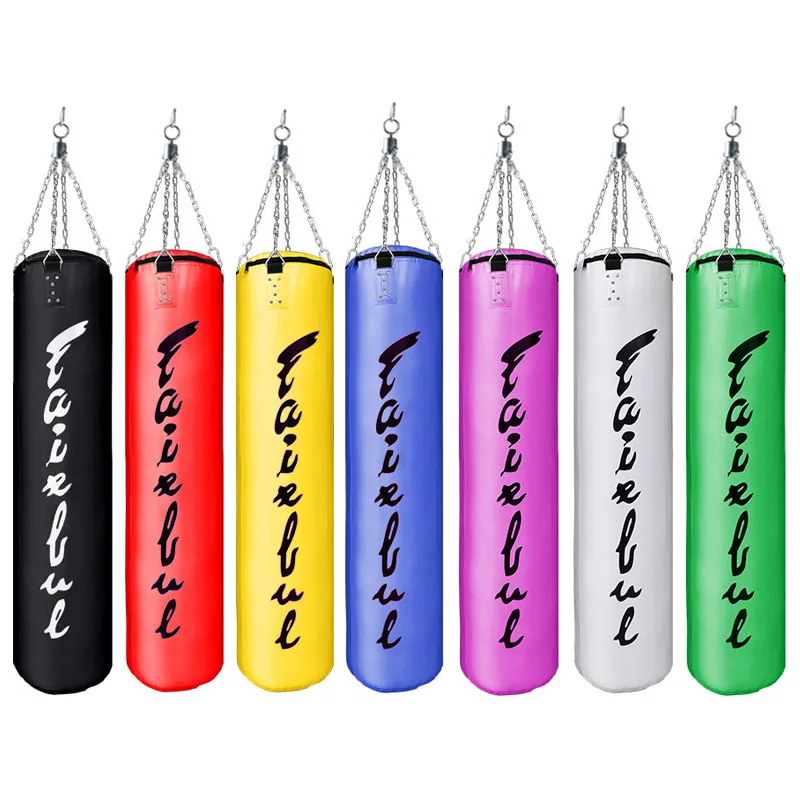 

120cm MMA Boxing Sandbag Punching Bag Fitness High Quality 7-Color PU Leather Sports Strength Training Boxing Bags Free Shipping