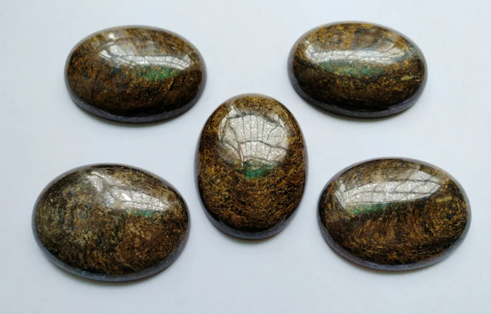 Natural Bronzite stone Beads Cabochon 30x40mm Oval gem Stone Cabochon for pendant ring face 1piece