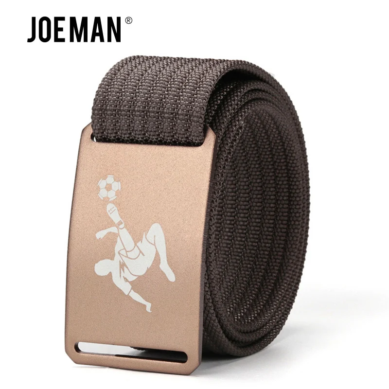 

Fashion Belt For Men Aluminum Buckle Brown Knitted Belts Canvas Tactical Waist Belt 4.0CM Nylon Webbing Fabric Cinturon Hombre