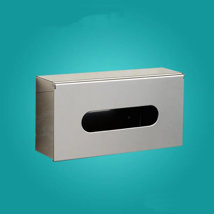 

Stainless Steel bathroom tissue box holder square pull type paper holder wall mounted, Hotel/Kitchen waterproof paper holders