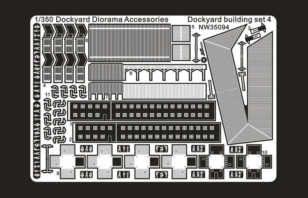 1/350 Scale WWII Shipyard Pier Scenario Building IV