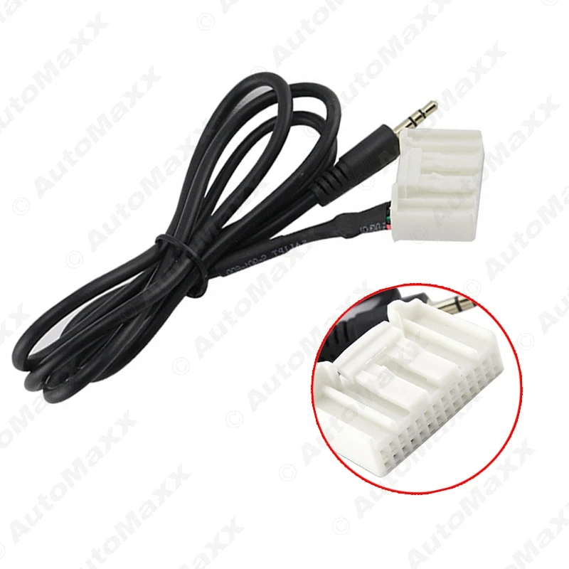 FEELDO Car 3.5mm Audio AUX 28PIN Wire Adapter Input Wire Cable For Toyota Camry/Corolla/Reiz/RAV4/Highlander #AM1740