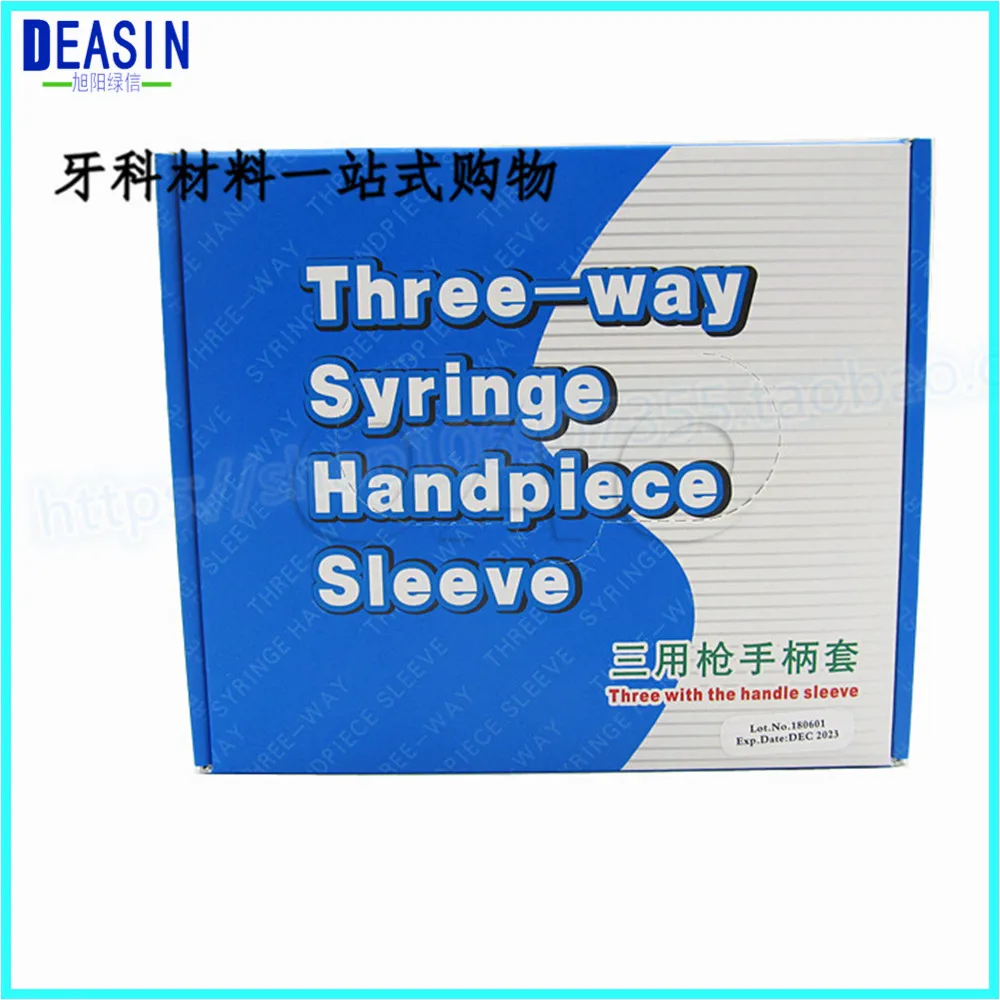 

5 box dental material Dental Three Way Gun Syringes Sleeves Dental Tool Film Protective Consumables dental material