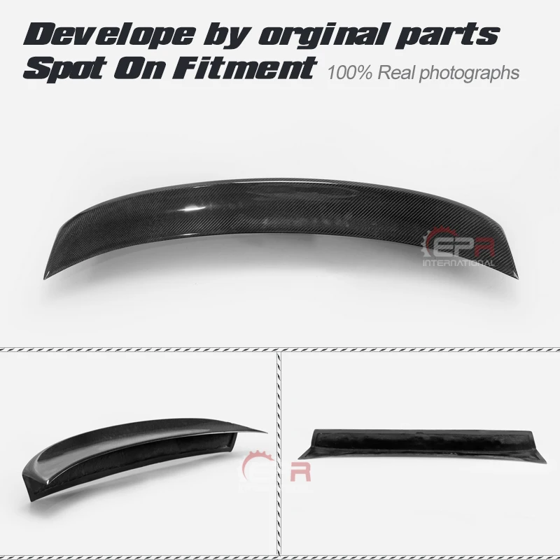 

Car-styling For BMW E46 CSL Coupe 2Dr 2 Door Carbon Fiber Trunk Spoiler Glossy Finish Rear Wing Fibre Bootlid Splitter Kit Trim