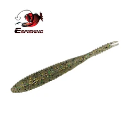 ESFISHING Soft Silicone Bait S Shad 6pcs 90mm Wobbler Sea Fishing Lake River lifelike Bass Pesca Artificial Fishing Lure Tackle