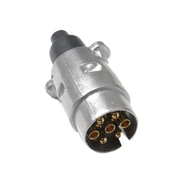 Piezas de adaptador de conector de remolque, herramientas eléctricas de tracción, aleación de aluminio, duradero, 7 pines, 12V