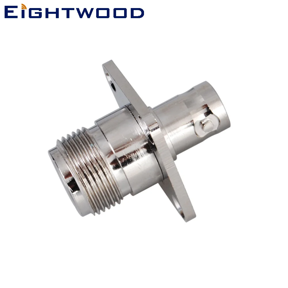 

Eightwood 5PCS N to BNC RF Coaxial Adapter N Jack Female to BNC Jack Female RF Coax Connector Straight 4 Hole Flange Panel Mount