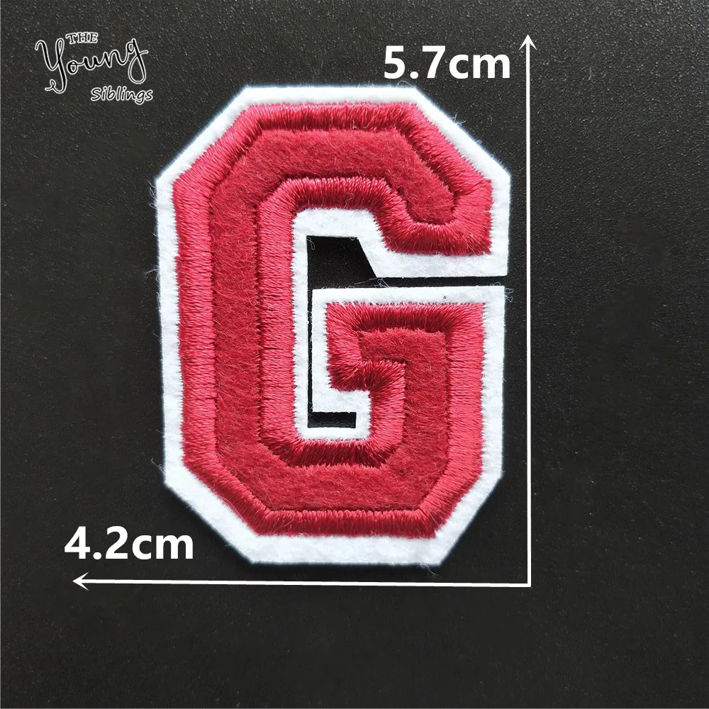 High quality A-Z English Alphabet Letter Mixed Embroidered Iron On Patch For Clothing Badge Paste For Clothes Bag Pant Stickers