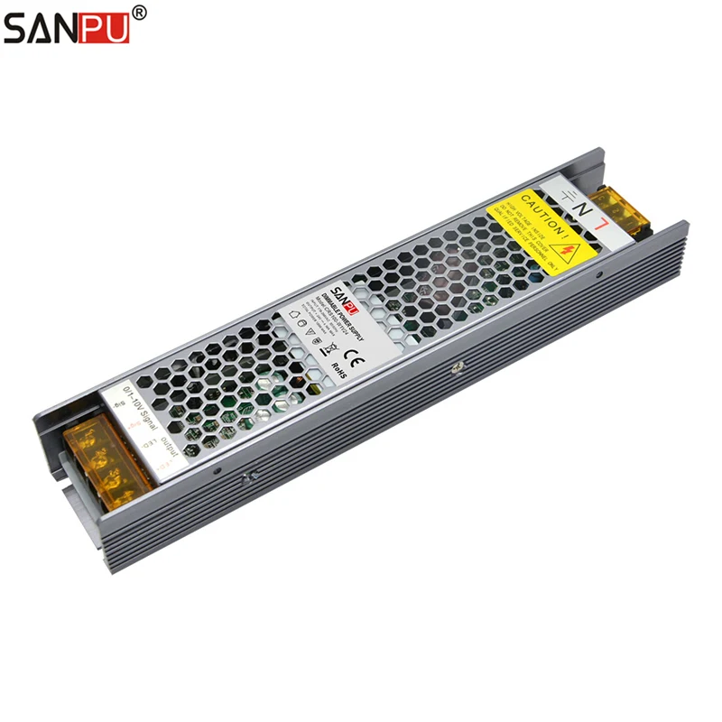 SANPU Dimmable Power Supply 24V 100W 4A Triac 0-10V 2in1 Dimming LED Driver 220V 240V AC-DC 24 Volt Lighting Transformer 24VDC