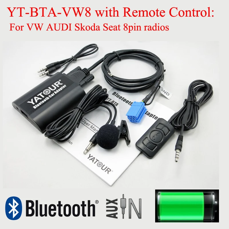 Yatour Bluetooth music decorder BTA with Rmoteo control for VW AUDI Skoda Seat 8pin radio