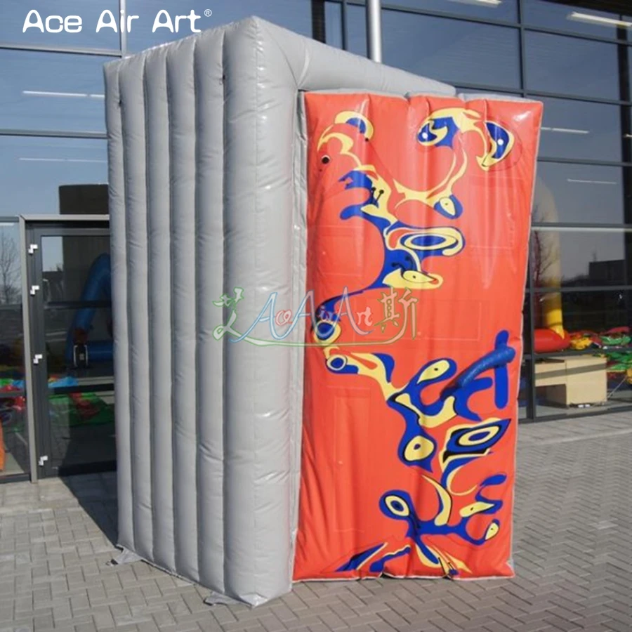 Customized realistic design inflatable door model,open door replica with doorknob for promotion