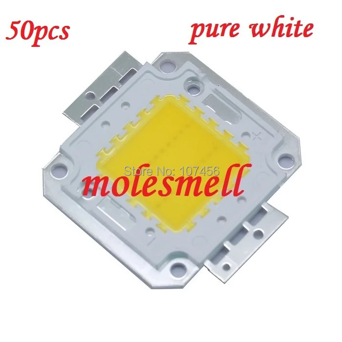 50pcs 20W LED Integrated High power LED Beads white 650-700mA 30-34V 2000LM 40mil Taiwan Chips Free shipping