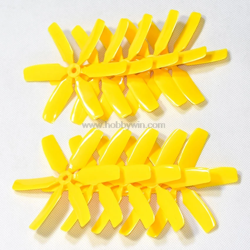 6 blades 4x4 Propeller Yellow 5 pairs CCW & CW RC FPV Drone Multirotor blade