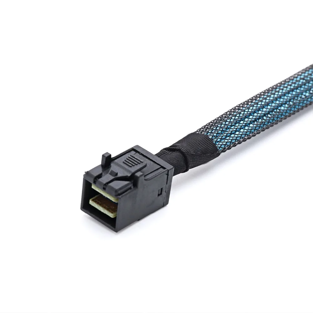 Cabledeconn Internal Mini SAS SFF-8643 to (4) 29pin SFF-8482 Connectors with SATA Power Cable 1M