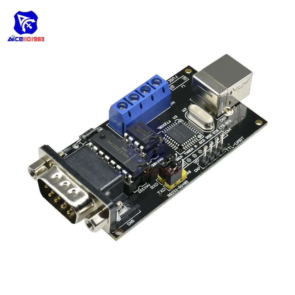 Convertidor USB a Serial RS232/UART TTL/RS485, adaptador DB9, módulo convertidor FTDI FT232BM/BL para Arduino, Windows, MacOS, sistema Linux
