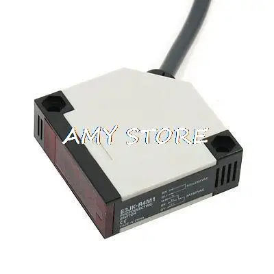 E3JK-R4M1/R4M2 NO/NC DC12-24V/AC90-250V 24-240VAC/12-240VDC 3A 250VAC 4M Infrared Sensor Photoelectric Switch w Reflector