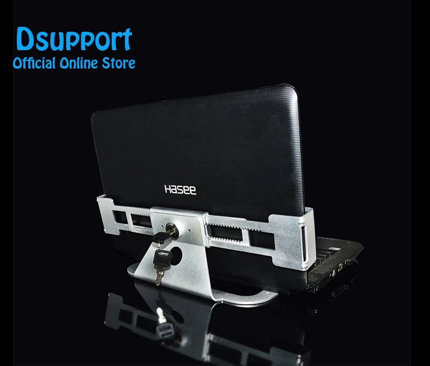 Aluminum Alloy Anti Theft Laptop Display Stand With Security Lock and Key 13-19 inch Laptop Holder Bracket Tablet PC Holder