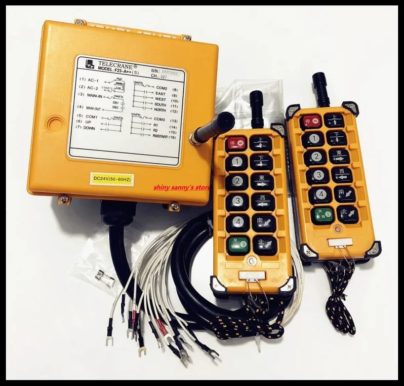 F23-A++ Industrial Radio Remote Control Hoist Crane Control Lift Crane DC24V   2x Transmitter + 1x Receiver Brand New