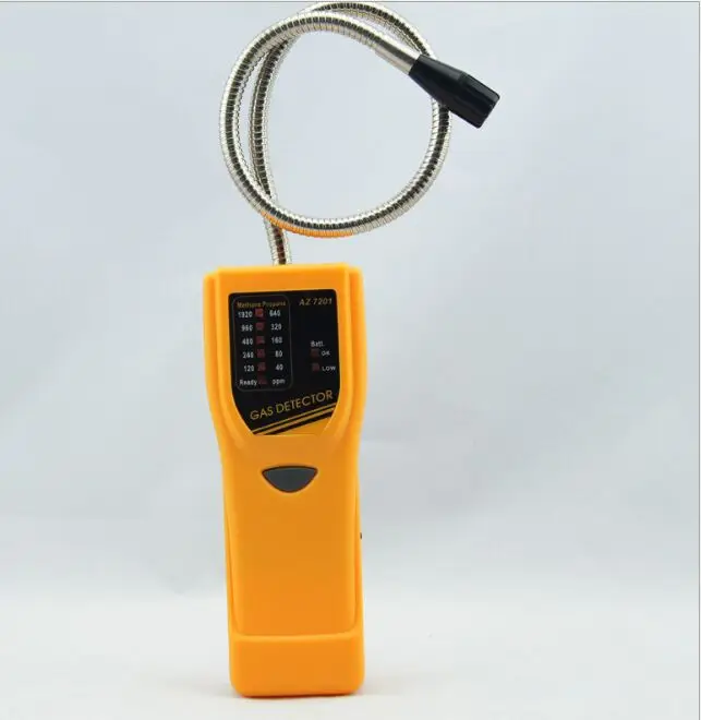 AZ7201 Portable Sensitive Combustible Gas Detector Handheld Propane Methane Gas Leakage Tester,