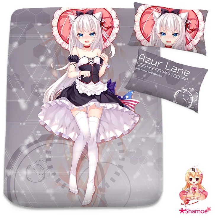 

Anime Cartoon Cosplay Azur Lane Hammann Mattress Cover Fitted Sheet Fitted cover bedspread counterpane