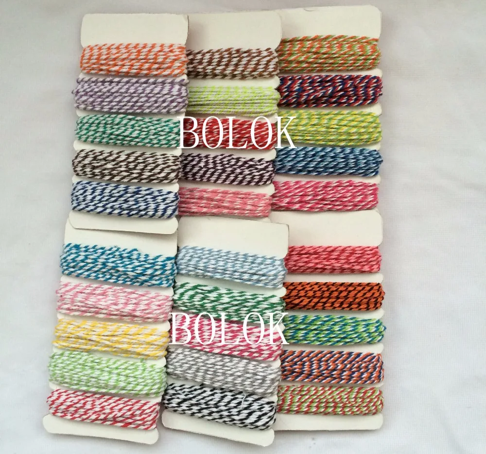 

18packs/lot 30 mix color Cotton bakers Twine cotton cords cotton rope for DIY Craft gift Packing/scrapbook decoration