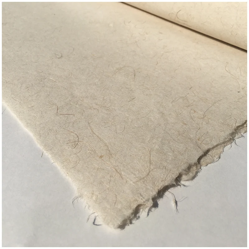 68cm*138cm*10sheets Paper mulberry bark and jute Rice paper Calligraphy Writing Paper Chinese Painting Xuan Zhi Handmade 4 feet