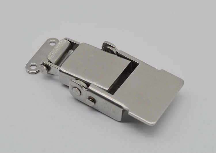 1pcs 304 Stainless Steel Hardware Hasps Agraffe Toolbox Padlock Lock Catch Wooden Case Box Spring Buckle