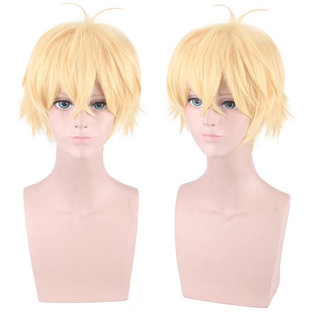 Kakihara Tetsuya Light Golden คอสเพลย์สั้นวิกผมผู้ชายสังเคราะห์ฮาโลวีนเครื่องแต่งกาย Party Wigs จัดส่งฟรี