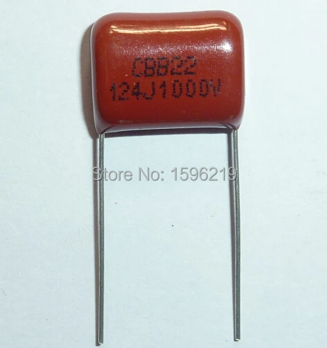 

20pcs CBB capacitor 124 1000V 124J 1KV 0.12uF 120nF P15 CBB22 Metallized Polypropylene Film Capacitor