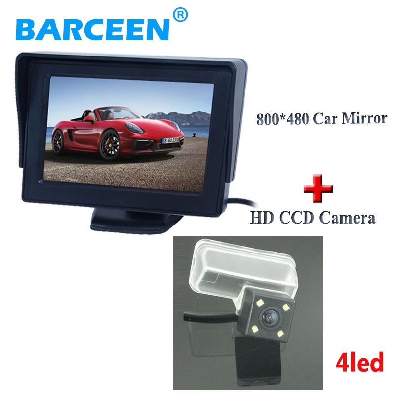 

800*480 resolution lcd display car rearview monitor with hd car reserve reversing camera 4 led for CITROEN DS4 2012 /C4L 2013