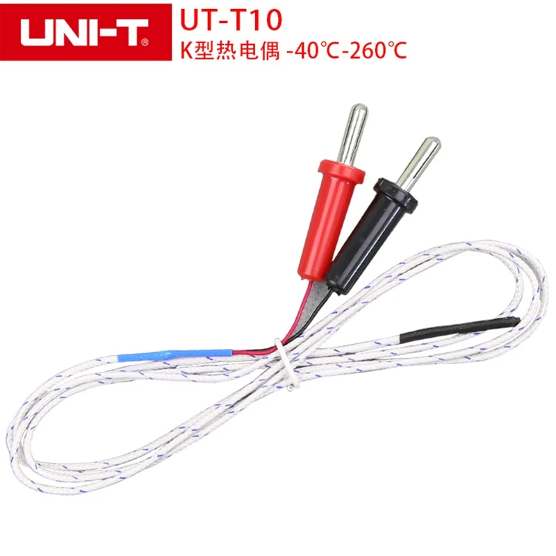 UT-T10 K Type Thermocouple Temperature Probe  -40 -260C Temperature Sensor Applicable to UNI-T Multimeters And Clamp Meter